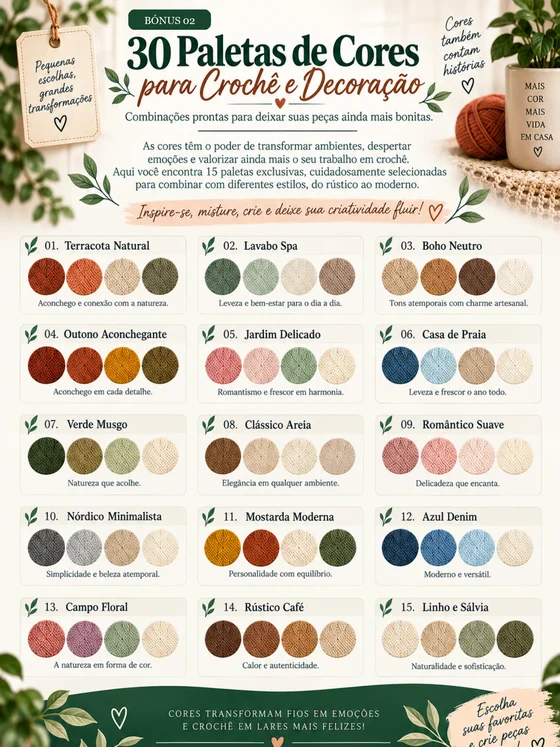 Bónus 2 — 30 Paletas de Cores