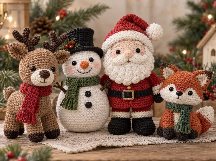 Amigurumis de Natal em croché