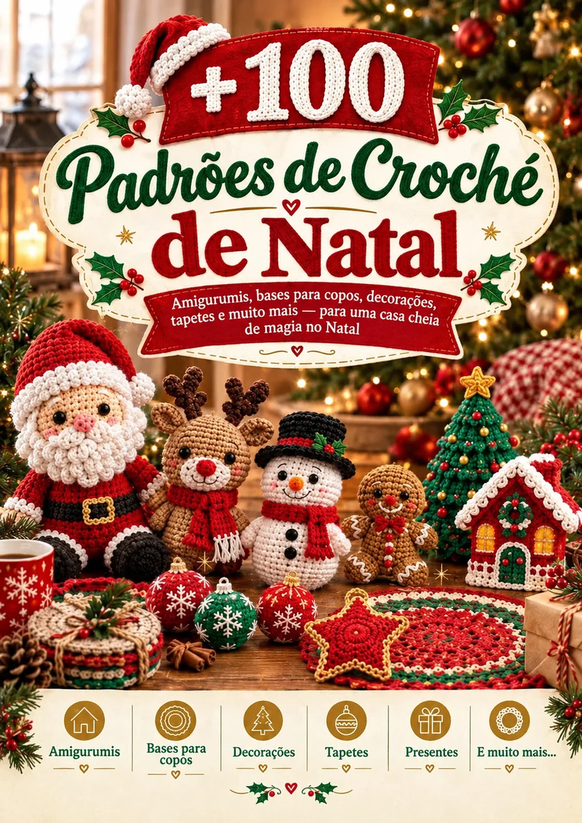+100 Padrões de Croché de Natal